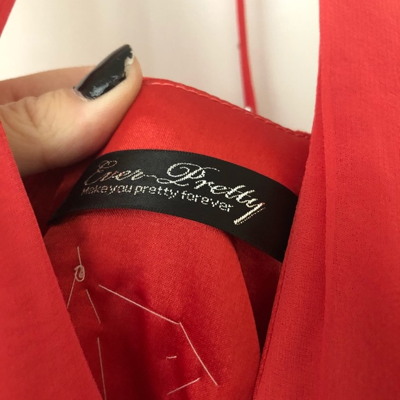 💃Ever-Pretty || Coral Formal Maxi Dress - Picture 6 of 8